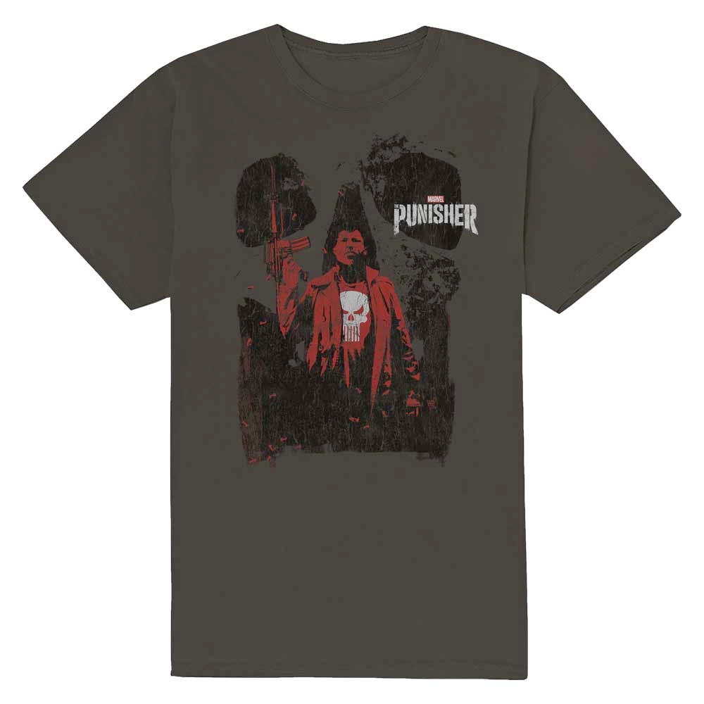 Marvel The Punisher - Red Outline Tshirt Homme - Gris